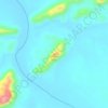 Carte topographique The Island Hill, altitude, relief