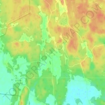 Carte topographique Fillinge, altitude, relief