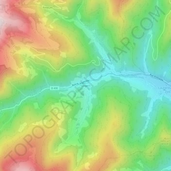Carte topographique Sengern, altitude, relief