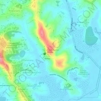 Carte topographique Ankatso, altitude, relief