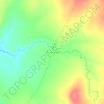 Carte topographique Mananovy, altitude, relief