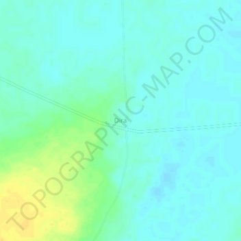 Carte topographique Dira, altitude, relief