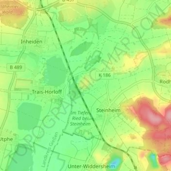 Carte topographique Wingertsberg, altitude, relief