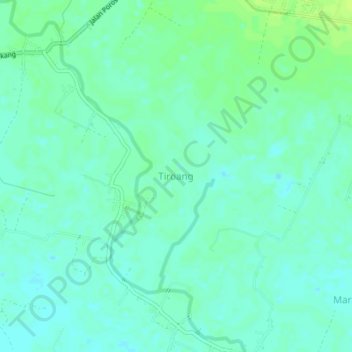 Carte topographique Tiroang, altitude, relief
