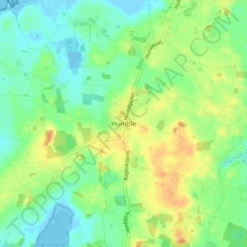 Carte topographique Humble, altitude, relief