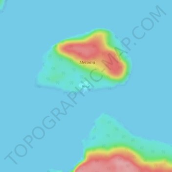 Carte topographique Rival, altitude, relief