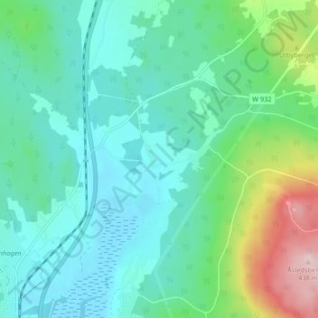 Carte topographique Vargnäs, altitude, relief