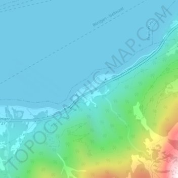 Carte topographique Erschwanden, altitude, relief