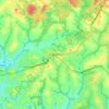 Carte topographique Mandjou, altitude, relief