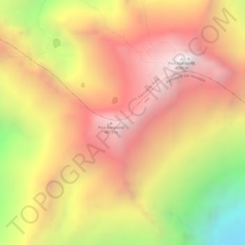 Carte topographique Pico Bonpland, altitude, relief