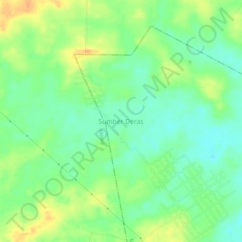 Carte topographique Sumber Deras, altitude, relief