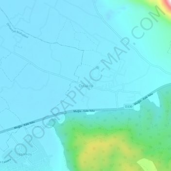 Carte topographique Ortaköy, altitude, relief
