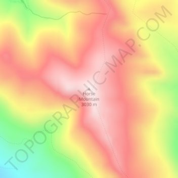 Carte topographique Horse Mountain, altitude, relief