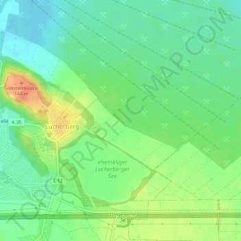 Carte topographique Am Hasenpfädchen, altitude, relief