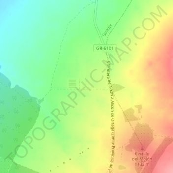 Carte topographique Almagrera, altitude, relief