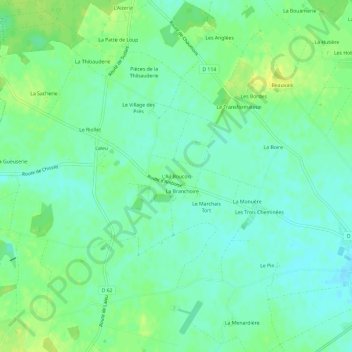 Carte topographique L'Ail Boucon, altitude, relief