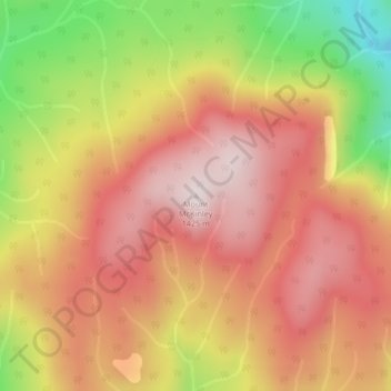 Carte topographique Mount McKinley, altitude, relief
