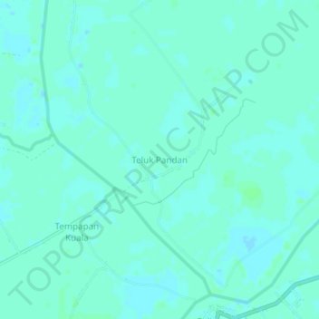 Carte topographique Teluk Pandan, altitude, relief