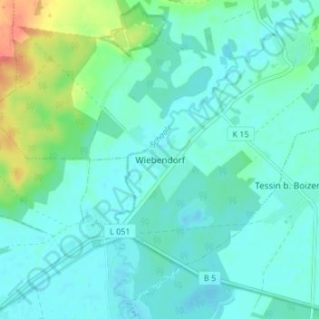Carte topographique Wiebendorf, altitude, relief