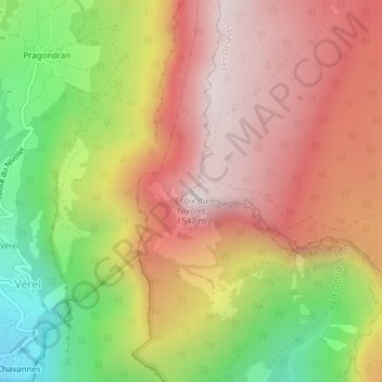 Carte topographique Croix du Nivolet, altitude, relief