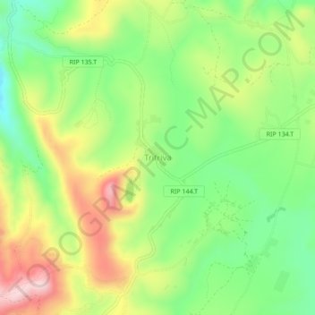 Carte topographique Tritriva, altitude, relief