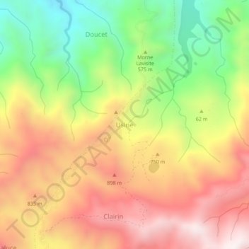 Carte topographique Usine, altitude, relief