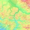 Carte topographique Valdez-Cordova (CA), altitude, relief