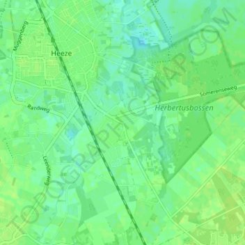 Carte topographique Ginderover, altitude, relief