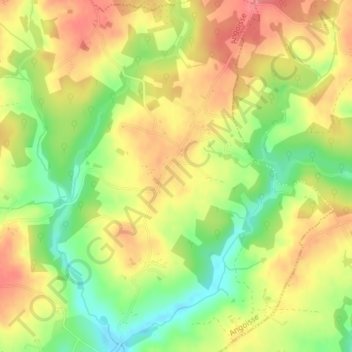 Carte topographique Le Burg, altitude, relief