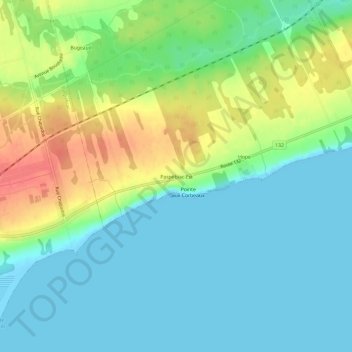 Carte topographique Paspébiac-Est, altitude, relief