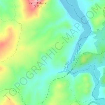 Carte topographique El Físico, altitude, relief