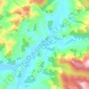 Carte topographique Catuçaba, altitude, relief