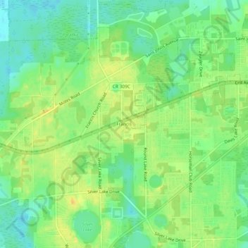 Carte topographique Francis, altitude, relief