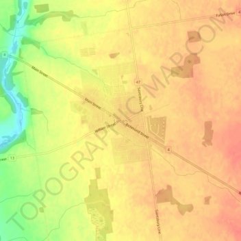 Carte topographique Lucan, altitude, relief