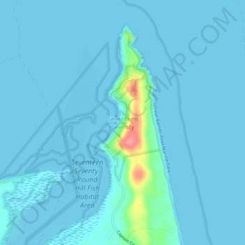 Carte topographique Seventeen Seventy, altitude, relief