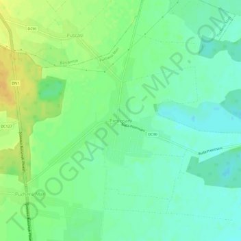 Carte topographique Pietroșani, altitude, relief