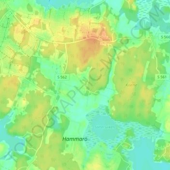 Carte topographique Torp, altitude, relief