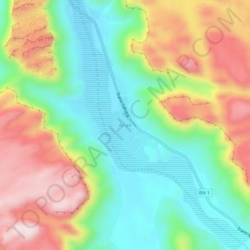 Carte topographique Arak, altitude, relief