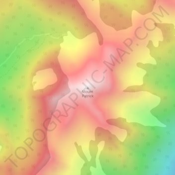 Carte topographique Mount Patrick, altitude, relief