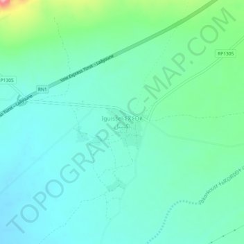 Carte topographique Iguissel, altitude, relief