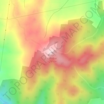 Carte topographique Mount Lambie, altitude, relief