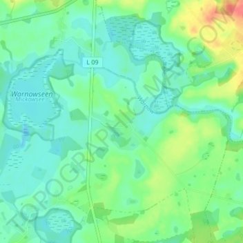 Carte topographique Gustävel, altitude, relief