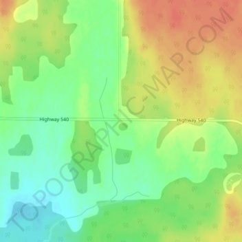 Carte topographique Fernlee, altitude, relief