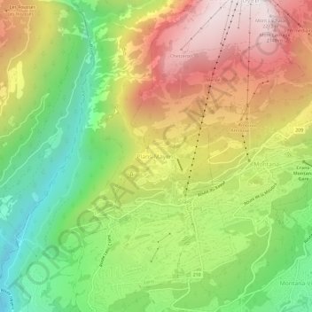 Carte topographique Plans-Mayens, altitude, relief