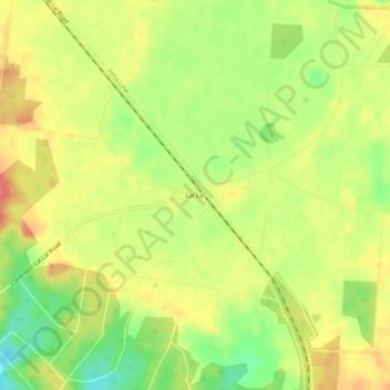 Carte topographique Lal Lal, altitude, relief