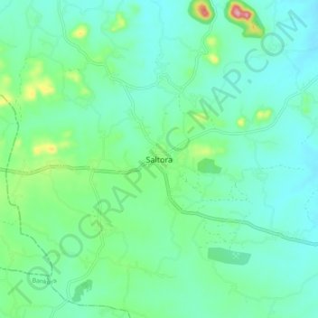 Carte topographique Saltora, altitude, relief