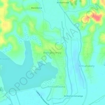 Carte topographique Ambodifasina, altitude, relief