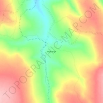Carte topographique Noruega, altitude, relief