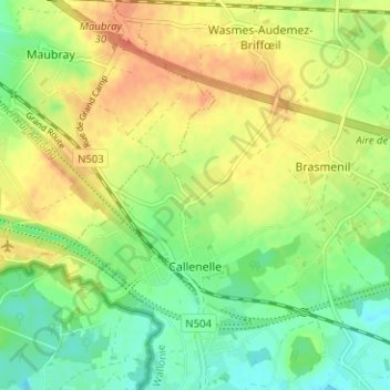 Carte topographique Audemez, altitude, relief