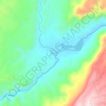 Carte topographique Aouli, altitude, relief